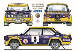 Blechschild-FIAT ABARTH 131 MIRAFIORI