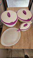 Set Tupperware bianco e viola