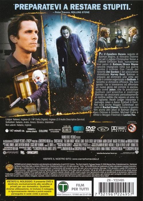 Tutti i DVDs: Il Cavaliere Oscuro – Nuovo (secondo la descrizione) da Volketswil venduto da Fraese1 1
