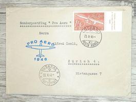 TR20 Enveloppe + Timbre Suisse 1946