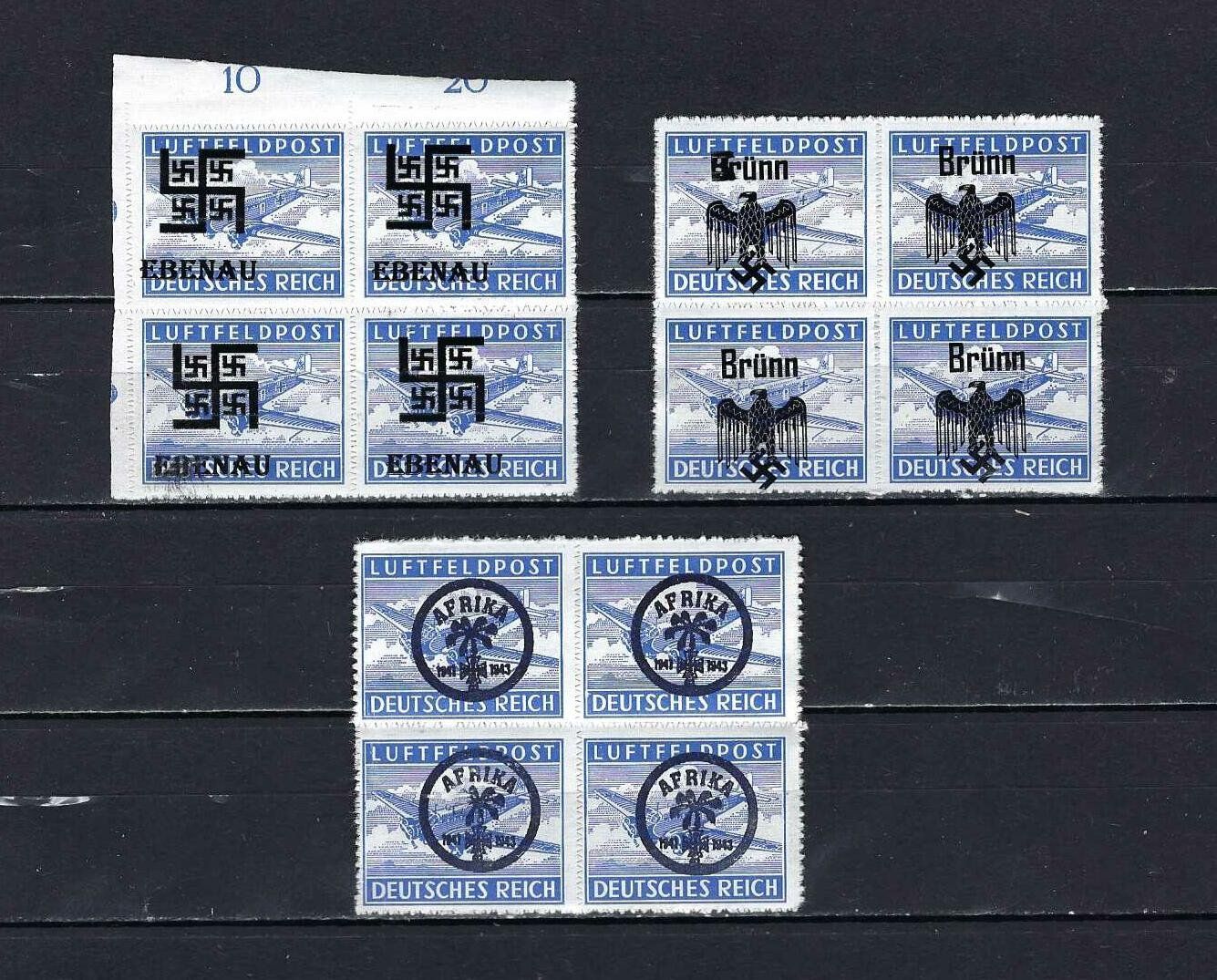 Tutti i francobolli: Luftfeldpost mit Aufdruck ** – Nuovo e nell'imballaggio originale da Lindau venduto da Rickie123