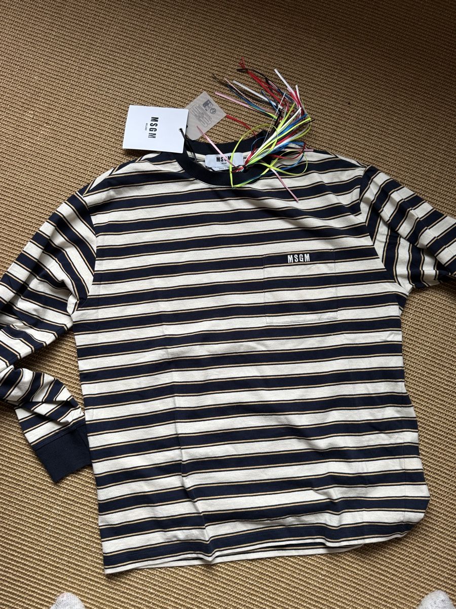 MSGM Maglioni & Felpe: MSGM Blue Crew Neck Striped T-shirt S – Usato da Zürich venduto da Ralph12345 5