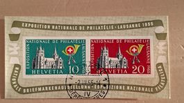 Bloc philatélique Lausanne 1955 oblitéré bon état