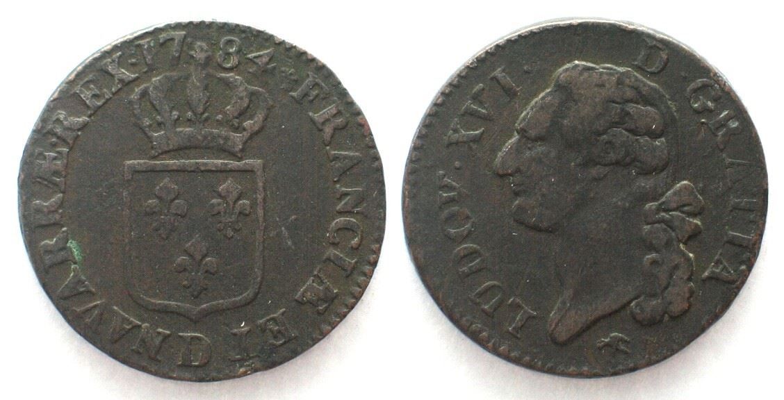 Alle Münzen: LOUIS XVI Sol 1784 D LYON cuivre – Gebraucht aus Riehen von sesambestcoins2004