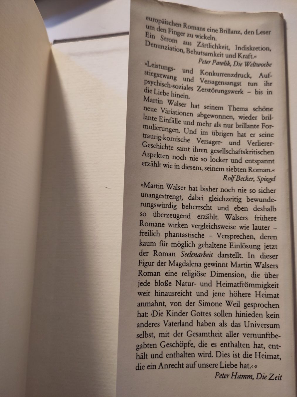 Bücher: Seelenarbeit - Martin Walser – Gebraucht aus Bülach von Tiefschlaflos 2