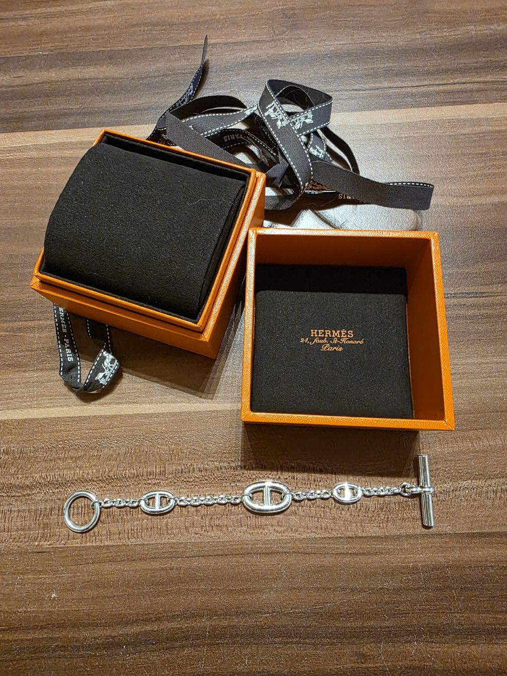 Hermès Bracciali & Braccialetti: Hermès Chaîne d'Ancre Bracelet Silver 17cm – Usato da Dübendorf venduto da ChicReEdition 1