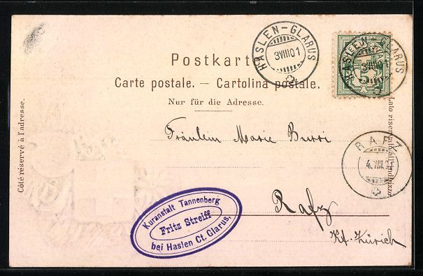 Cartoline postali: Passepartout-Lithographie Luzern, Schwei – Usato da Berlin venduto da bartko-reher 1
