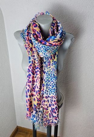 cooler Schal / Tuch / Foulard bunt mit Leo Print