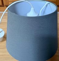 Abat-jour  tissu gris élégant 33 cm  de diamètre en bas neuf