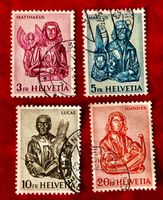 Evangelisten gestempel Nr.381/ 382/ 383/ 384  