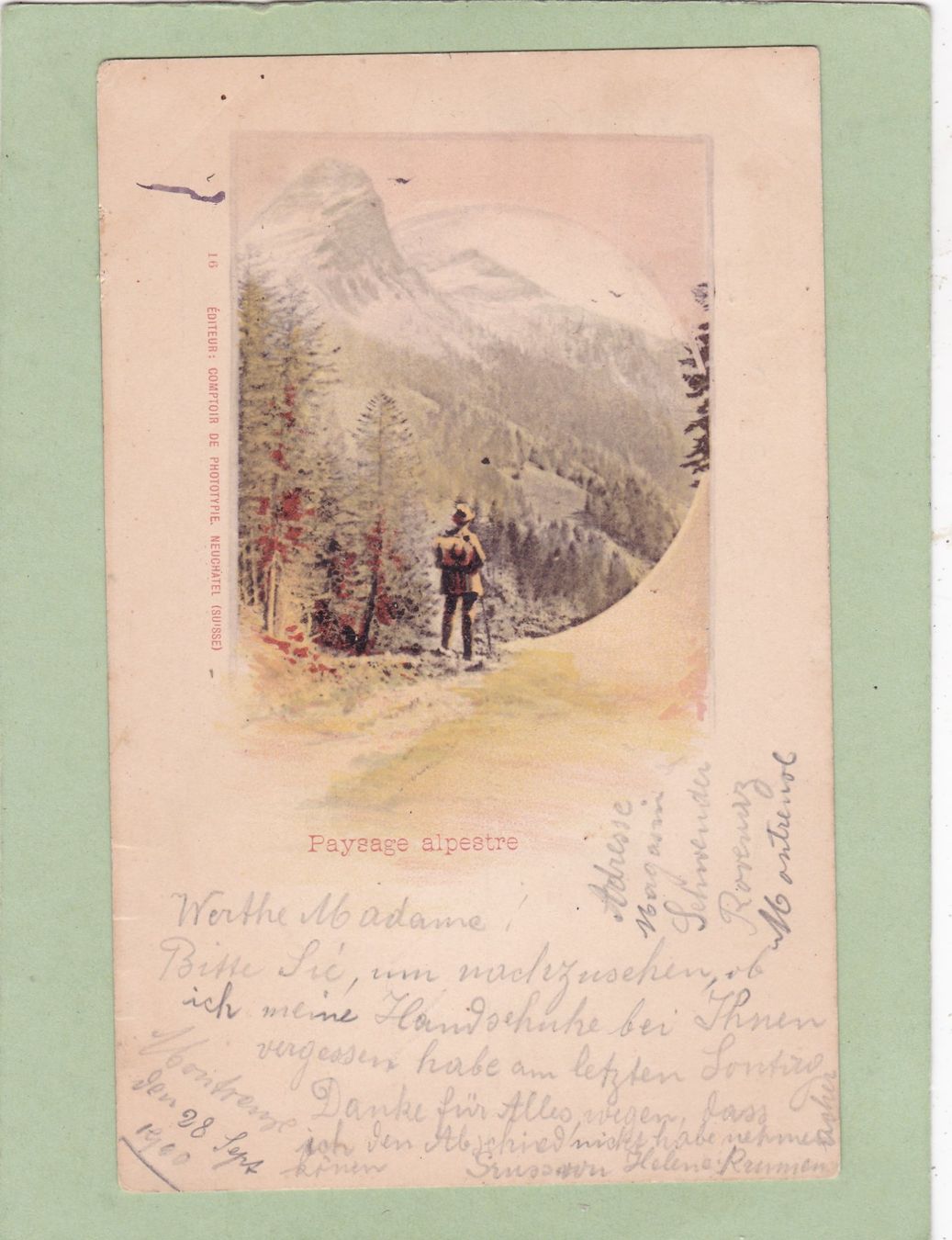 Cartoline postali: Paysage alpestre 1900 – Usato da Herisau venduto da Lisegrat2008