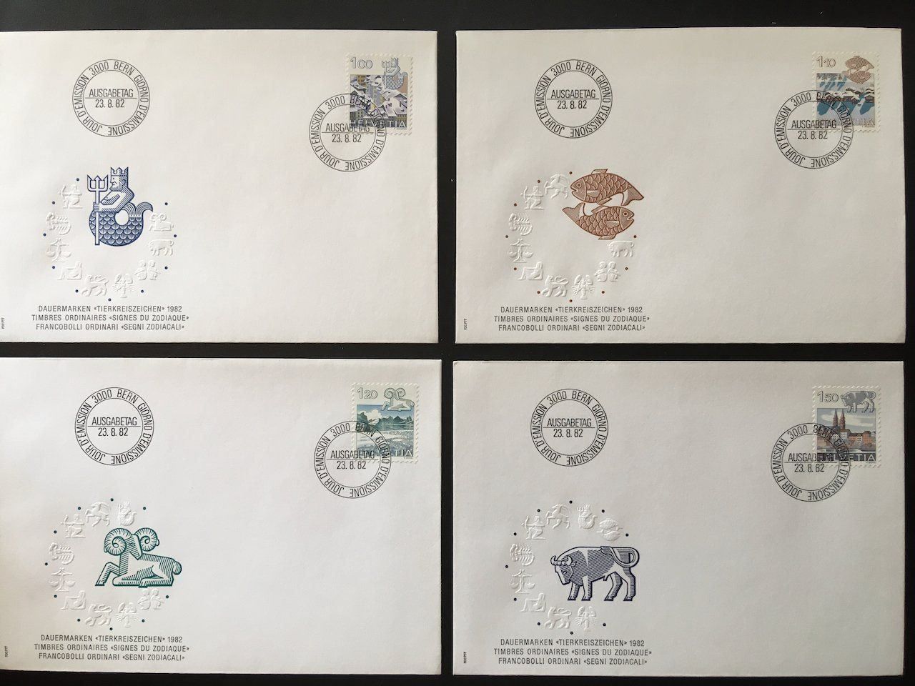 Tutti i francobolli: 1982-86 diverse FDC Tierkreiszeichen – Usato da Nesslau venduto da andi_hon