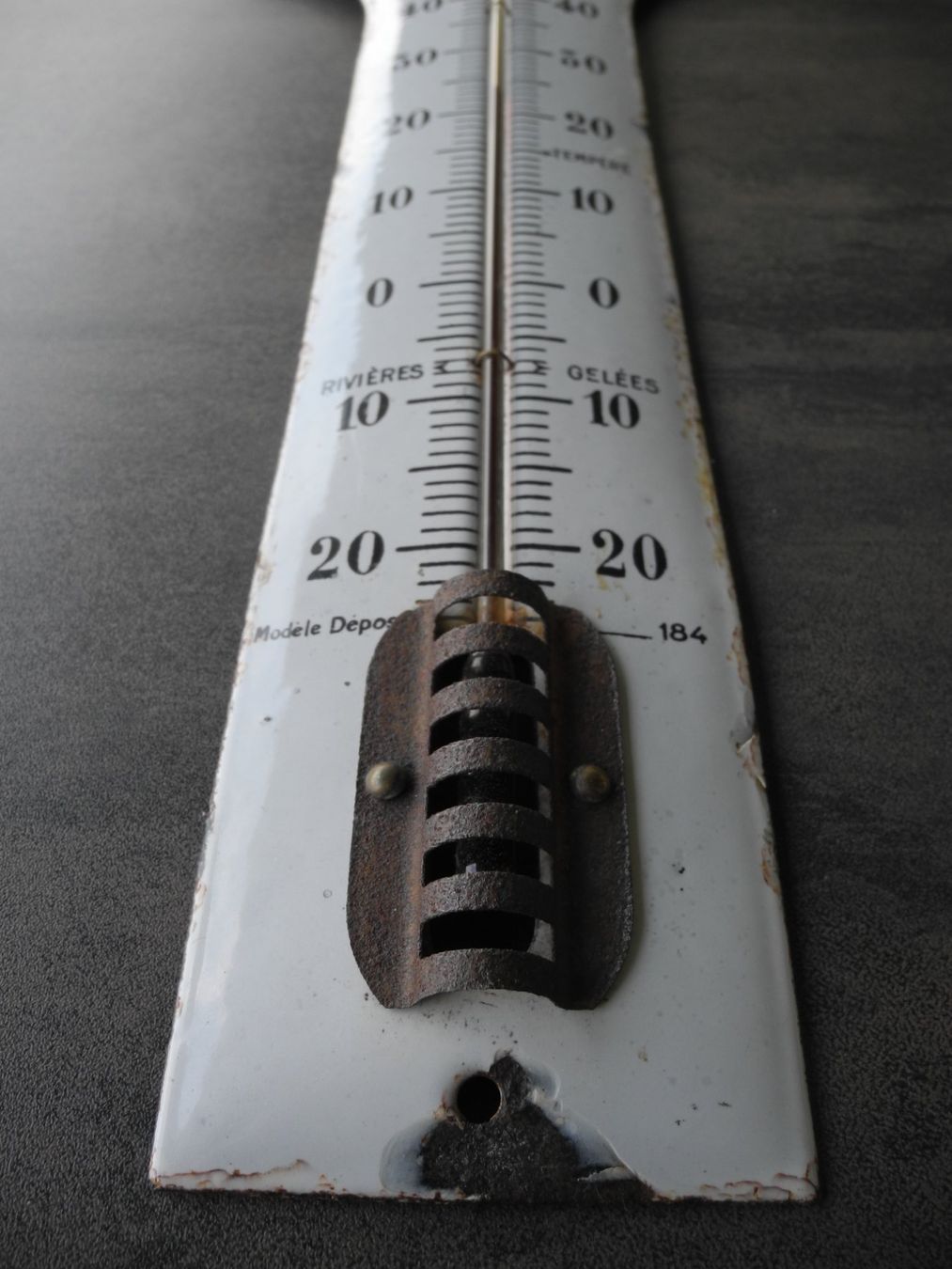 Insegne: ANTIKES EMAILTHERMOMETER – Usato da Reinach AG venduto da Huckleberrysix 5
