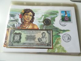 Paraguay 1988, Banknoten-Münzbrief
