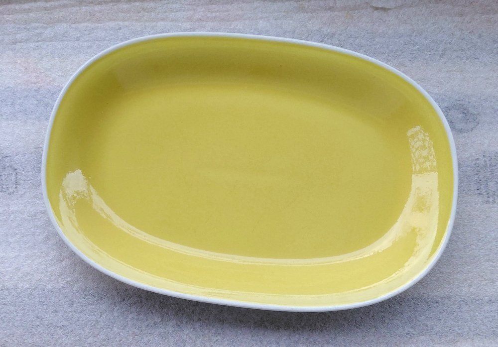 Rössler Piatti di portata: RÖSSLER Gelbe Platte 28x18,5cm -F32 – Usato da Morges venduto da vimajes12