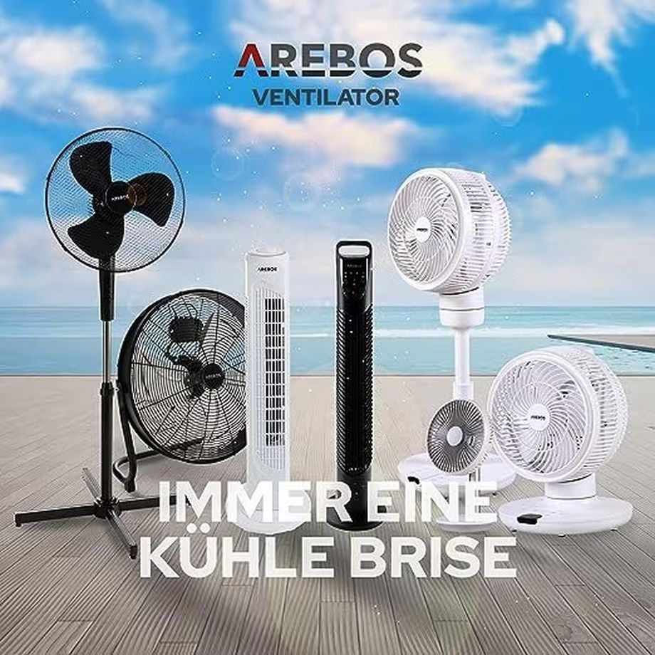 Ventilatori: AREBOS Turmventilator | 50 Watt | NEU – Nuovo (secondo la descrizione) da Nebikon venduto da warendiscount 3