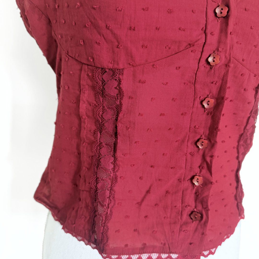 Shein Tops: SHEIN Top Rouge 100% Coton - Taille S - NEUF – Neu (gemäss Beschreibung) aus Vevey von secondlifevevey 1