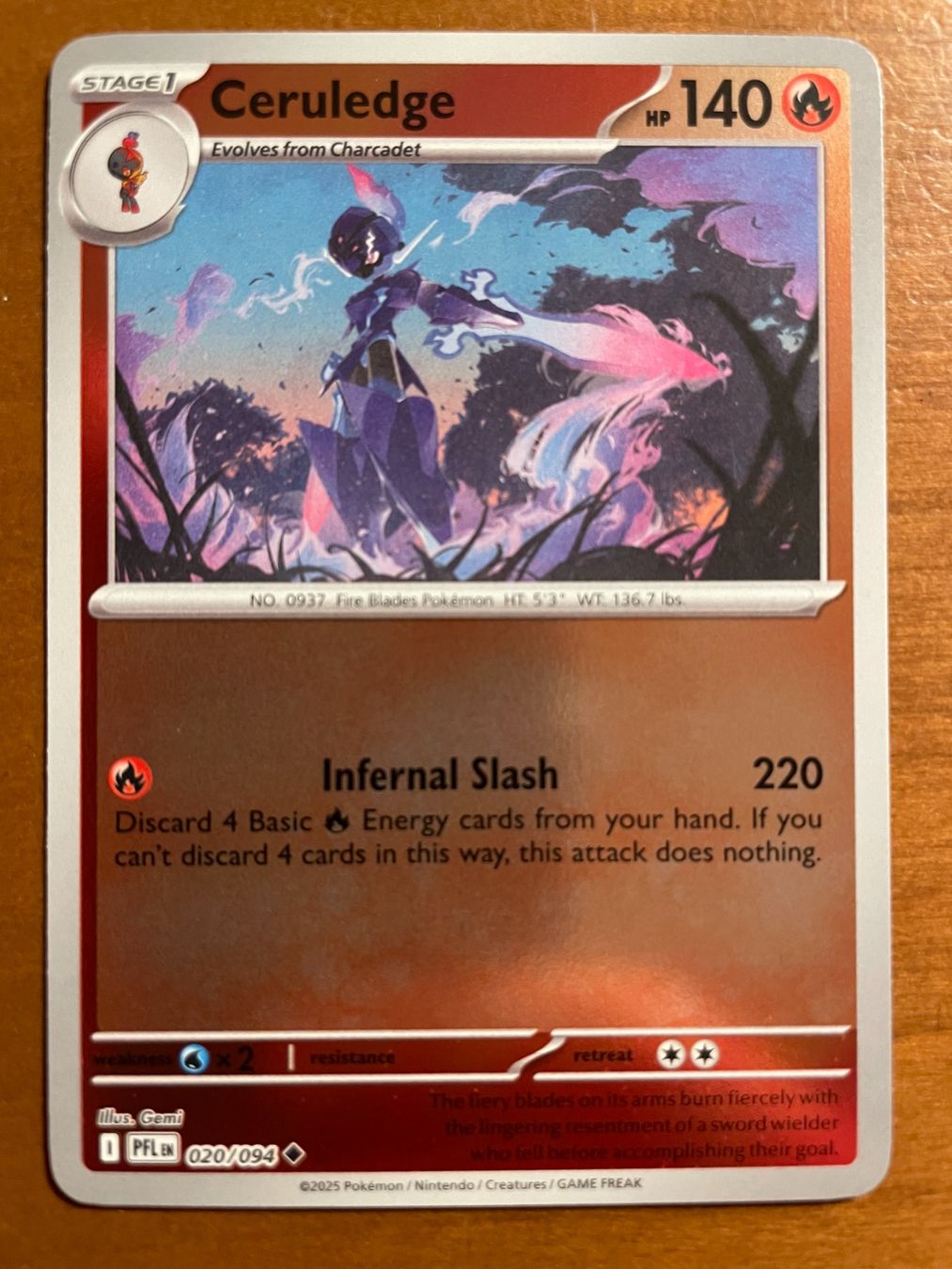 Pokémon Carte collezionabili: Pokemon Ceruledge Reverse (Versand gratis) – Nuovo (secondo la descrizione) da Chur venduto da Angerson