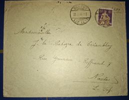 Sitzende Helvetia Nr. 107 auf Brief Kat. 400.-