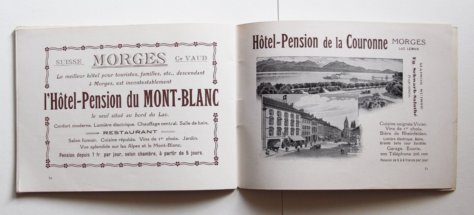 Dokumente: SELTENE WERBE-BROCHURE "MORGES" ca. 1915  RENÉ MARTIN – Gebraucht aus St. Gallen von modernetc 8