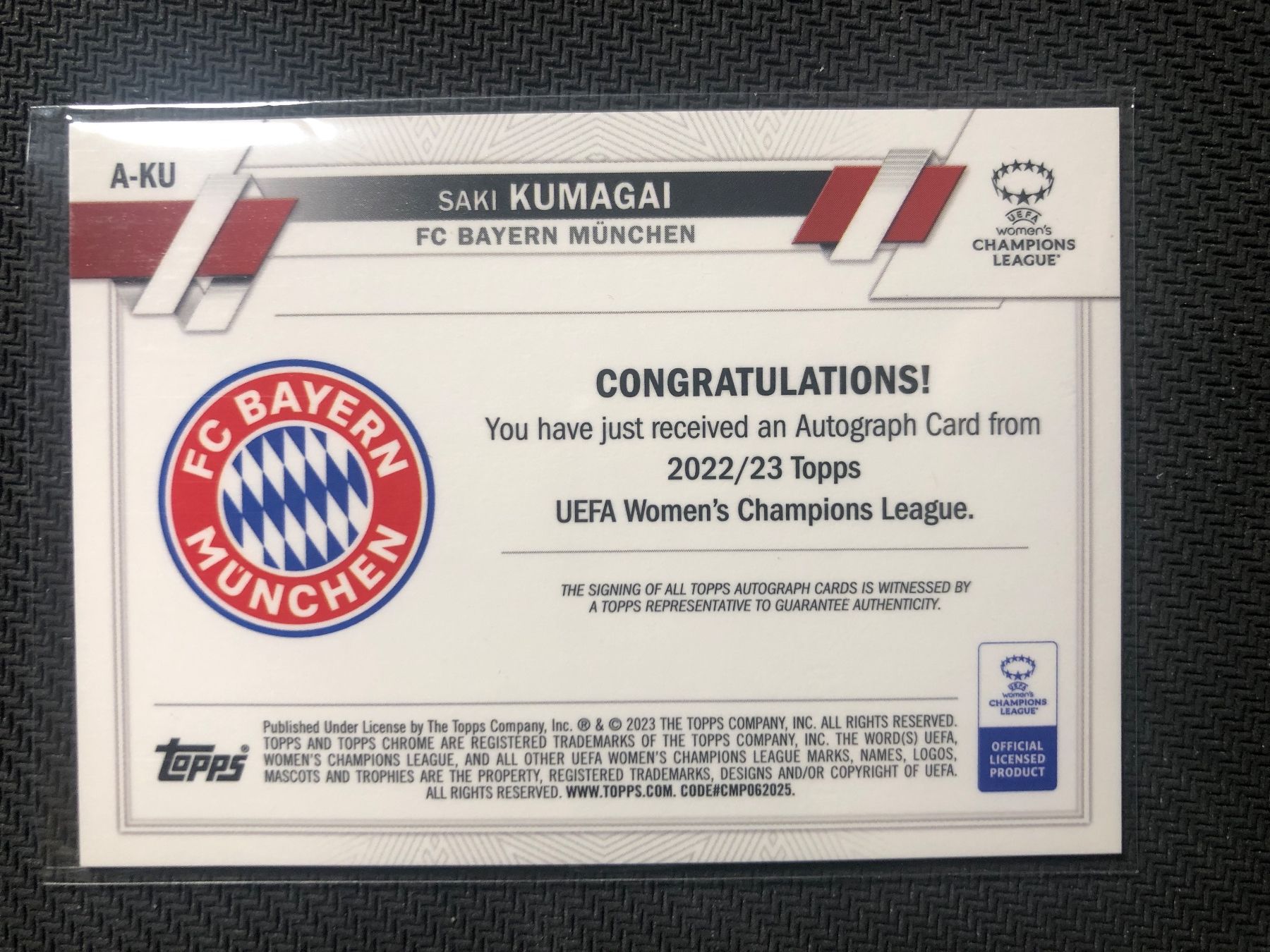 Topps Sammelbilder & Trading cards: Topps Chrome Saki Kumagai Autogramm /199 – Gebraucht aus Wangenried von Garagara 1