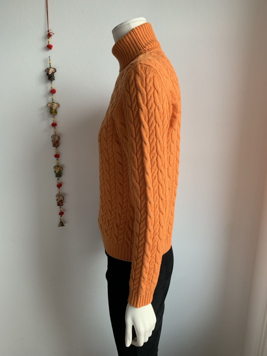 Bogner Maglioni & Felpe: BOGNER: Oranger Rollkragenpullover mit edlem Zopfmuster, 36 – Nuovo (secondo la descrizione) da Luzern venduto da designluzern 4
