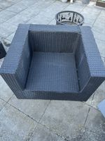Gartenlounge Sessel, Polyrattan, neuwertig