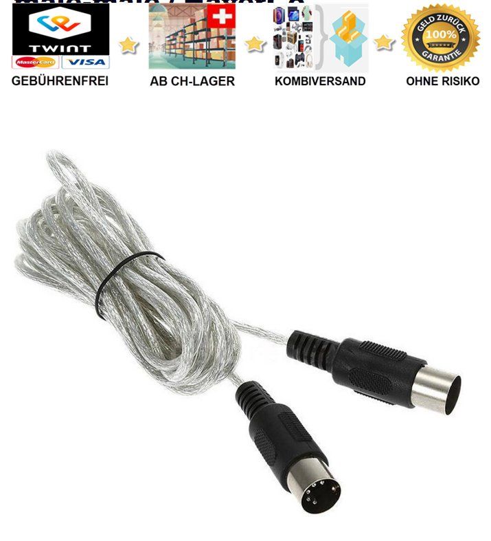 Cavi: MIDI Kabel MIDIKABEL 1,5m 5-polig – Nuovo e nell'imballaggio originale da Buchs SG venduto da myeasyshop