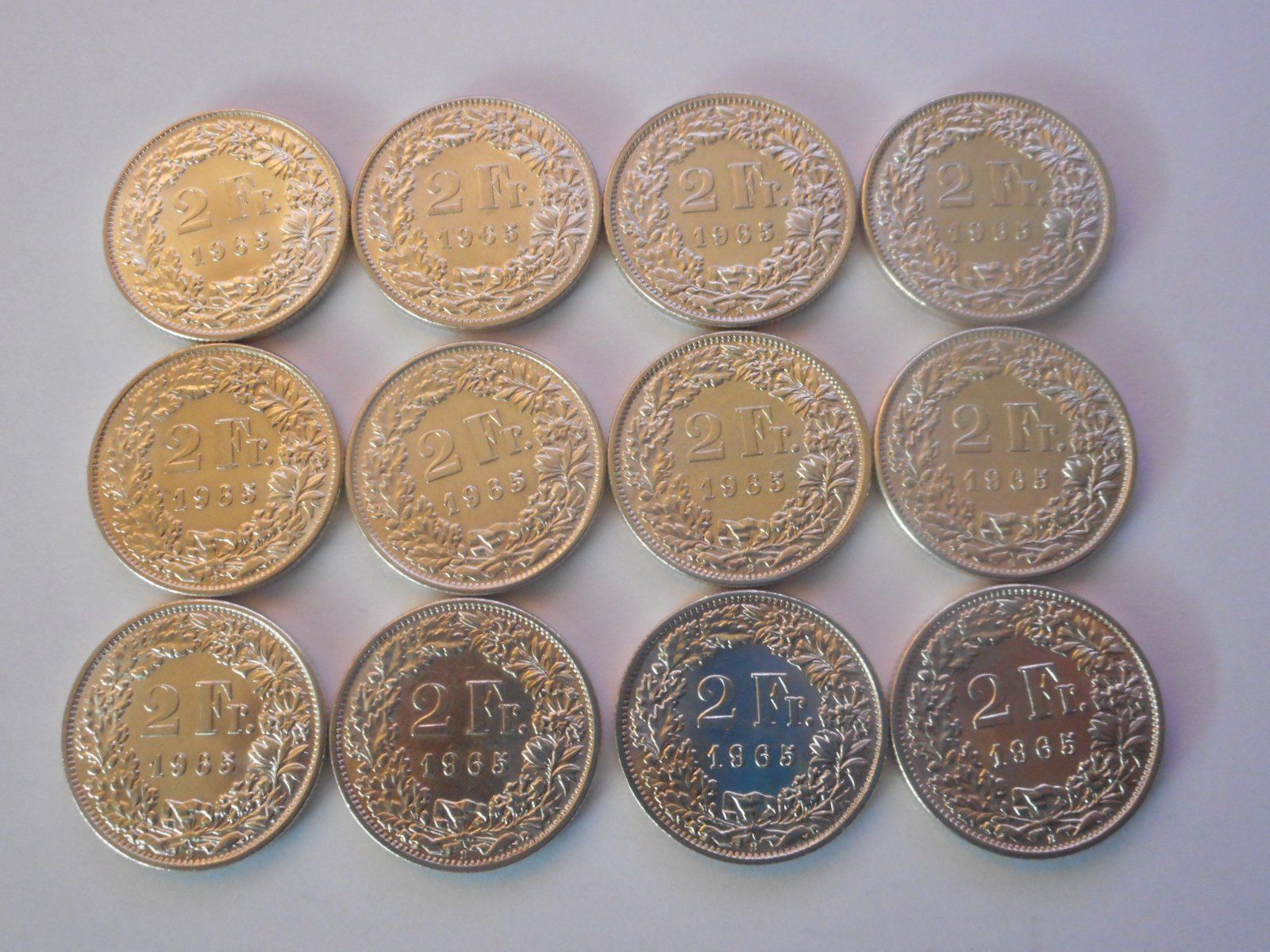 Tutti le monete: 12 x 2 Fr. 1965  silber   unz – Nuovo (secondo la descrizione) da Kriegstetten venduto da pizlad2010