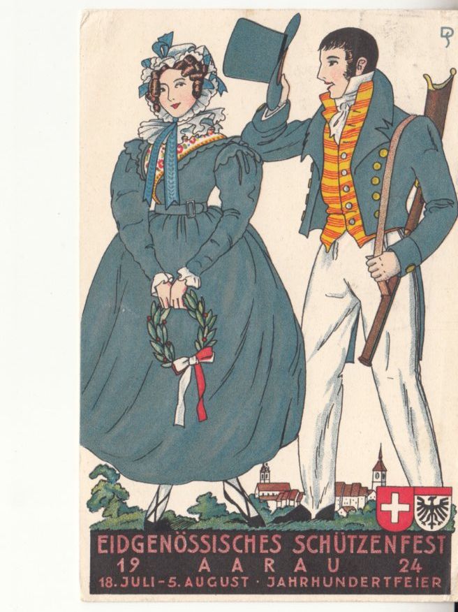 Cartoline postali: Aarau Schützenfest 1924 – Usato da Bürglen TG venduto da StampGraf
