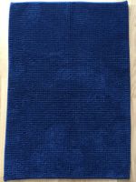 Microfaser Chenilleteppich – dunkelblau – ca. 60 x 88 cm