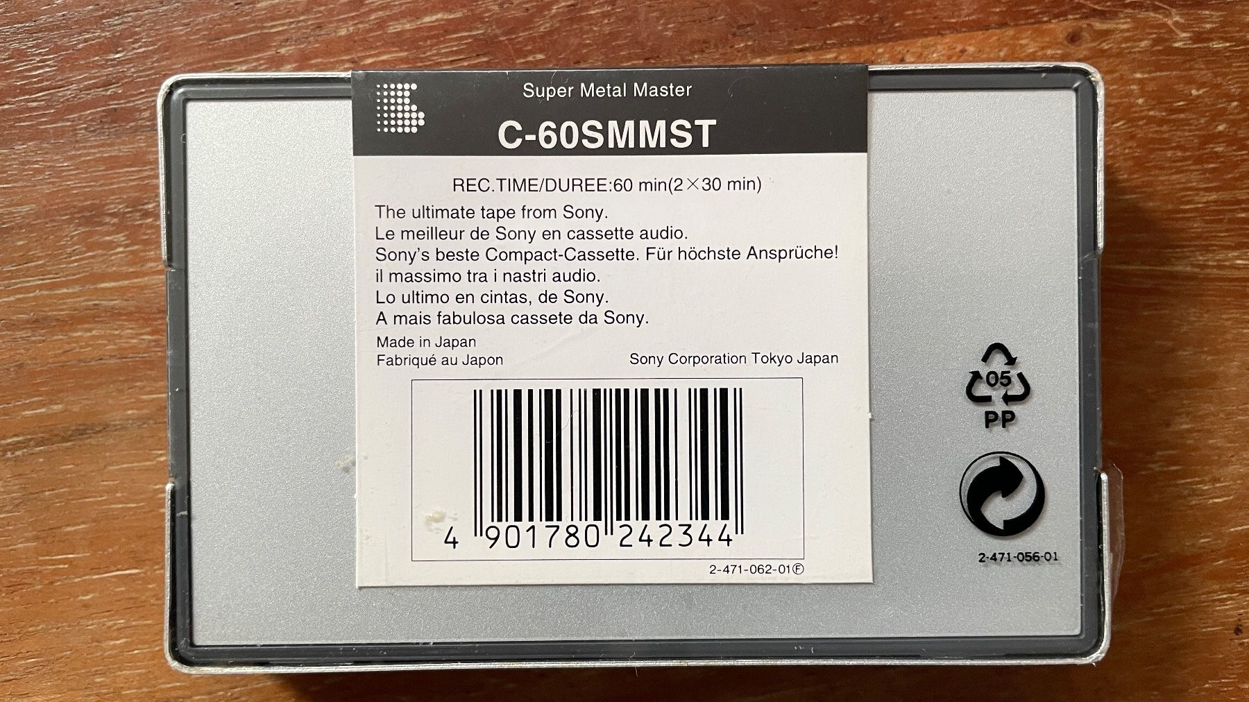 Musicassette: Cassette Sony C60SMMST Super Metal Master – Nuovo e nell'imballaggio originale da Zürich venduto da Witikon02 1