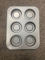 Muffinblech 6er Gugelhupfform mit geripptem Rand gut erha...