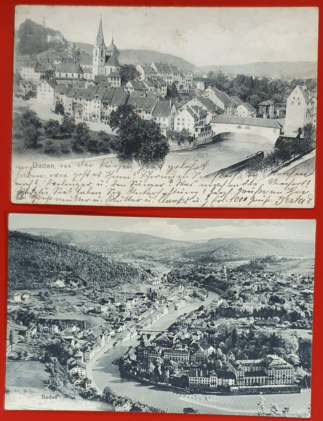 Cartoline postali: 2 Ansichtskarte von Baden 1909 – Usato da Kreuzlingen venduto da Rschweiz1