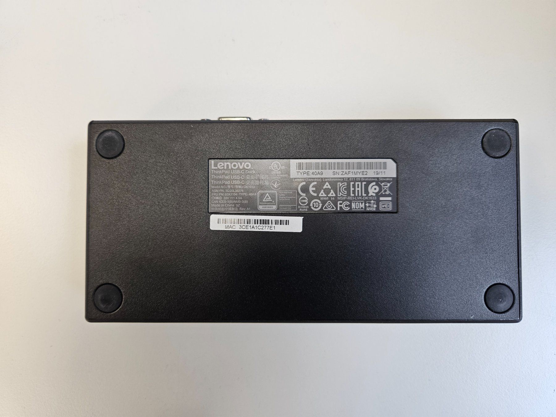 Lenovo Dockingstation: Lenovo USB-C Dock, Typ 40A9 – Gebraucht aus Samstagern von Turbo9 2