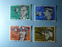1977 Porträtmarken 4 ET Vollstempel 582-585 Flugpioniere