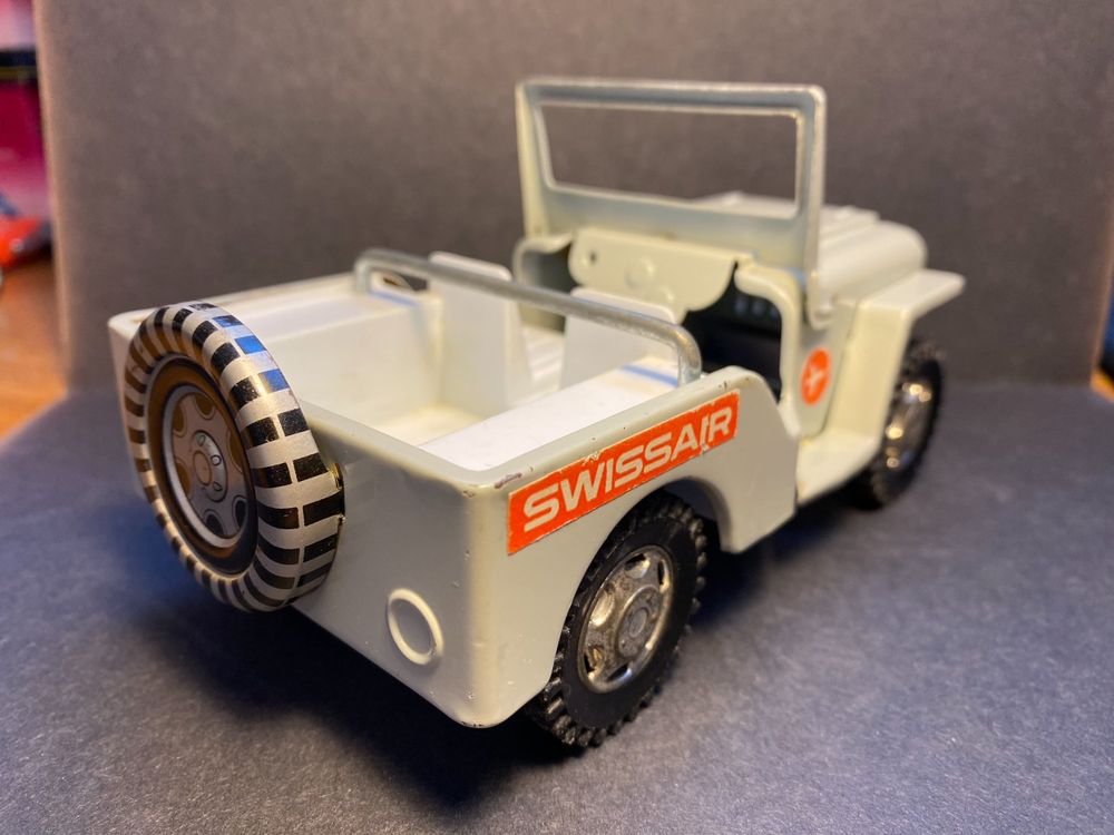 Jeep Swissair Blech Made in Japan 15 cm lang 3