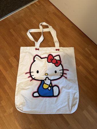 Stofftasche Hello Kitty weiss mit Aufdruck guter Zustand