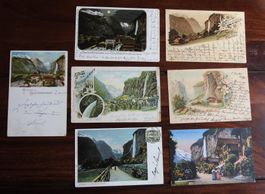 Lauterbrunnen, Staubbach, 7 schöne AK !