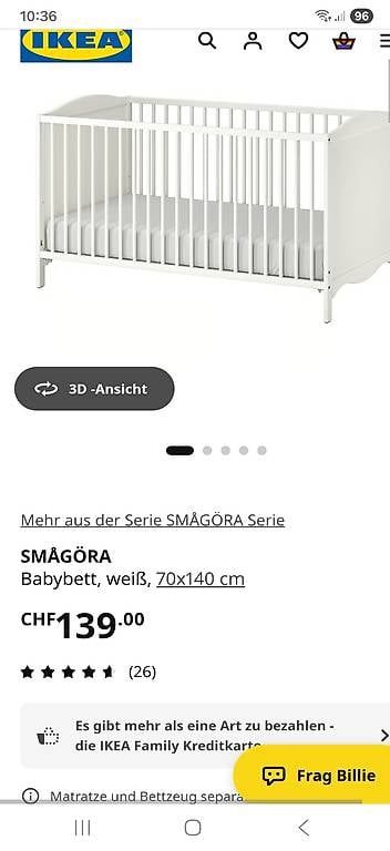 Letti: IKEA Kinderbett mit Matratze – Usato da Zollbrück venduto da ullimann