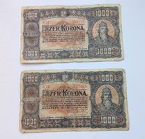 2 x 1000 ungarische Kronen Banknoten von 1924