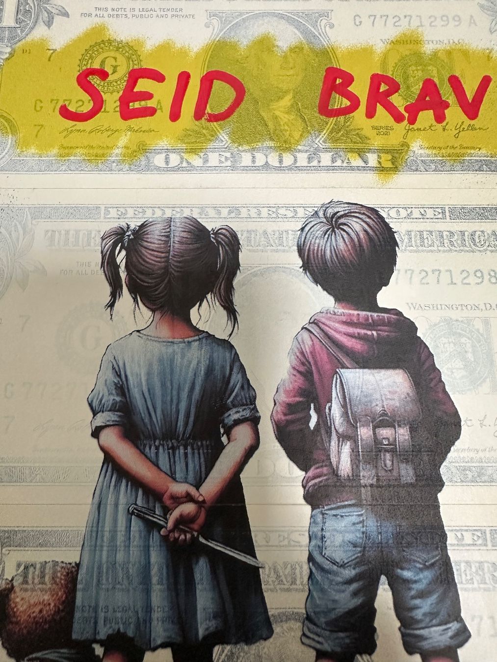 Banconote: SMG: Kinder - Seid Brav, Geldkunst, Echte Dollars, UNIKAT – Nuovo (secondo la descrizione) da Meilen venduto da Smgdesign 4