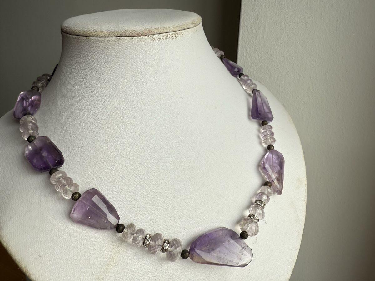 Catenine: Unikat - wunderbarte Kunzit, Amethyst Kette NEU – Nuovo e nell'imballaggio originale da Basel venduto da Chili007 4