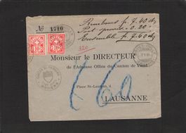 Canton de Fribourg ,Etat Civil Motiers - Lausanne , 7.l.1907