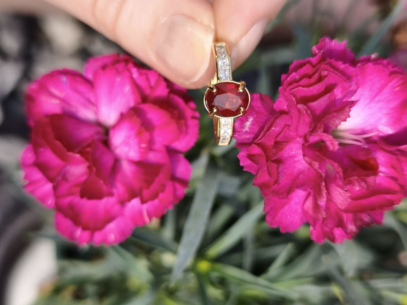 Anelli: Roter Saphir Ring 925 Silber Grösse verstellbar – Nuovo (secondo la descrizione) da St. Gallen venduto da GIULESGG 3