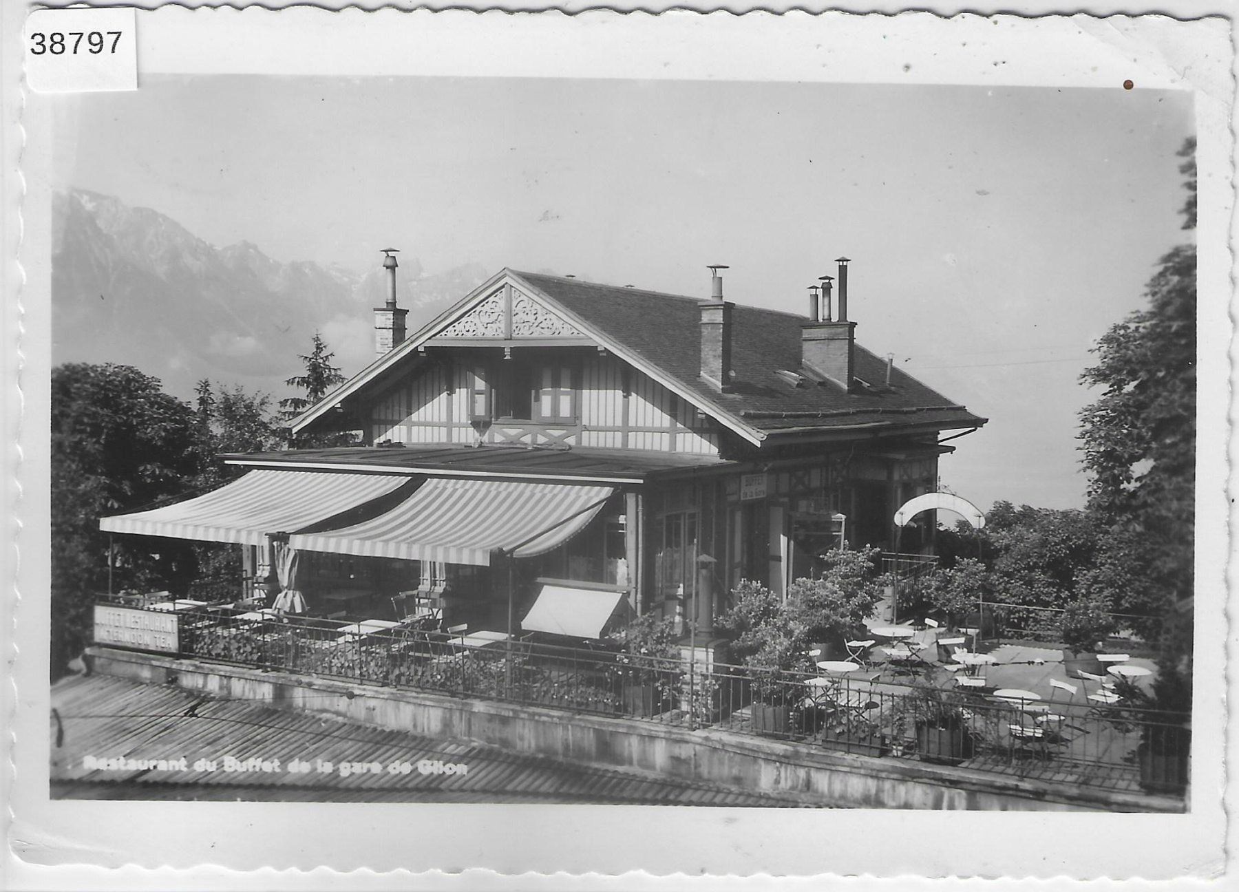Cartoline postali: Restaurant de Buffet de la gare de Glion – Usato da Ettingen venduto da Kartenplanet