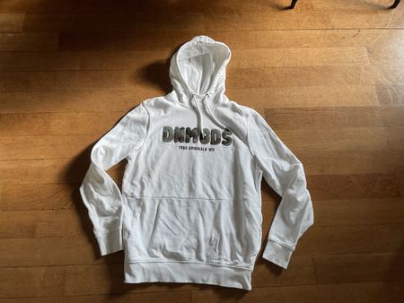 Herren Kapuzenpullover Gr S weiss Hoodie