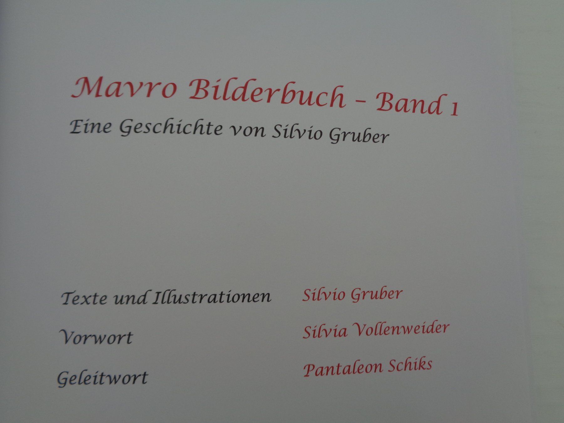 Bücher: Mavro Bilderbuch - Silvio Gruber – Gebraucht aus Chur von omonia 1