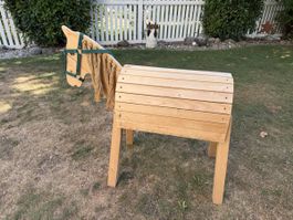 Holzpferd Steckenpferd gebraucht Holz Natur 