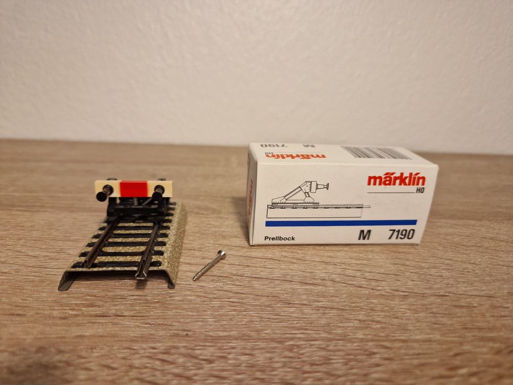 Heurtoir Ballasté Märklin 7190 Voie Ho 1/87 - Occasion - Plastique Jauni